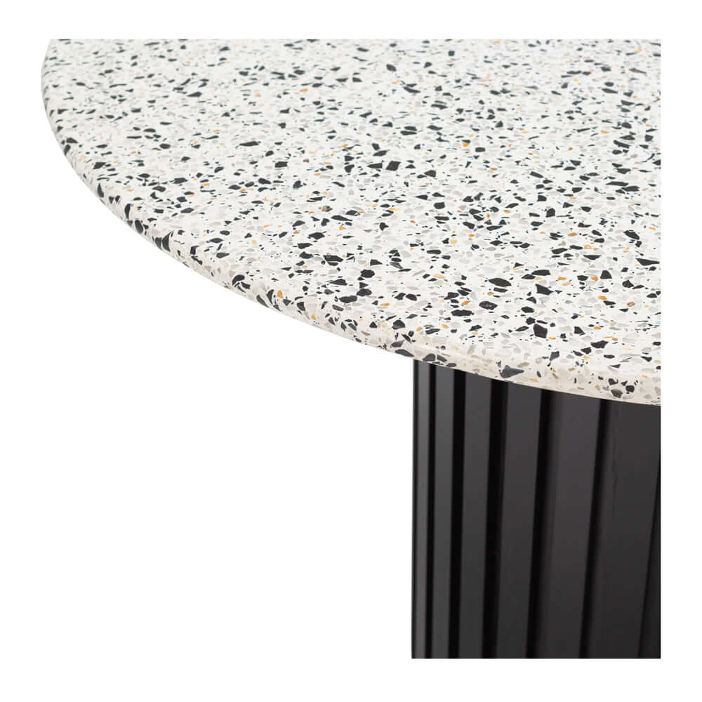 Terrazzo Rho Dining Table 120rd Black Oak