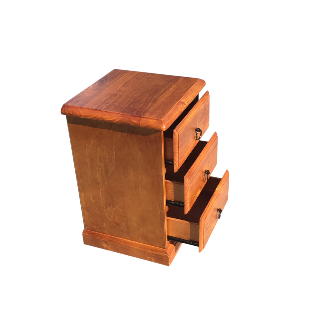 Nero 3Drw Bedside Table