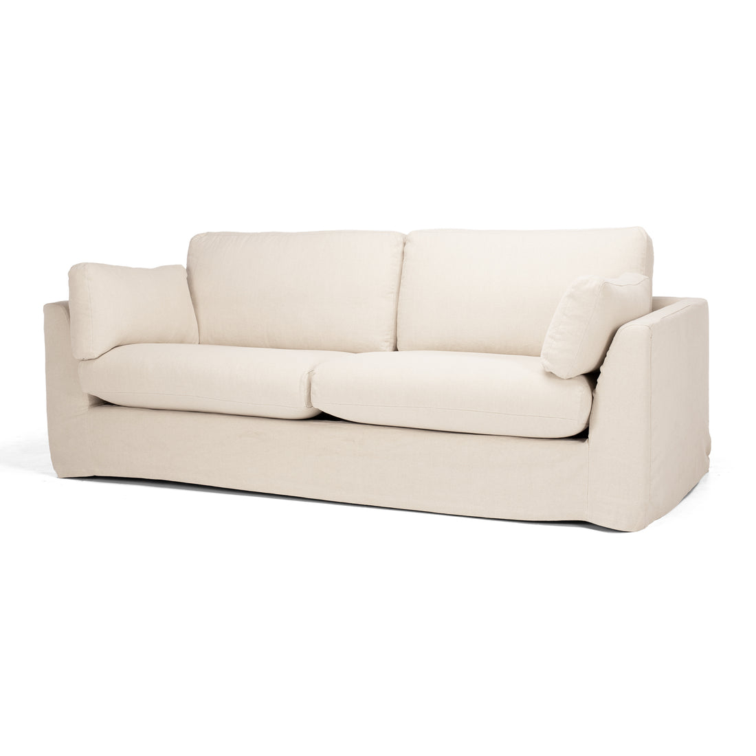 Carson Slipcover 3 Seater Sofa - Oatmeal