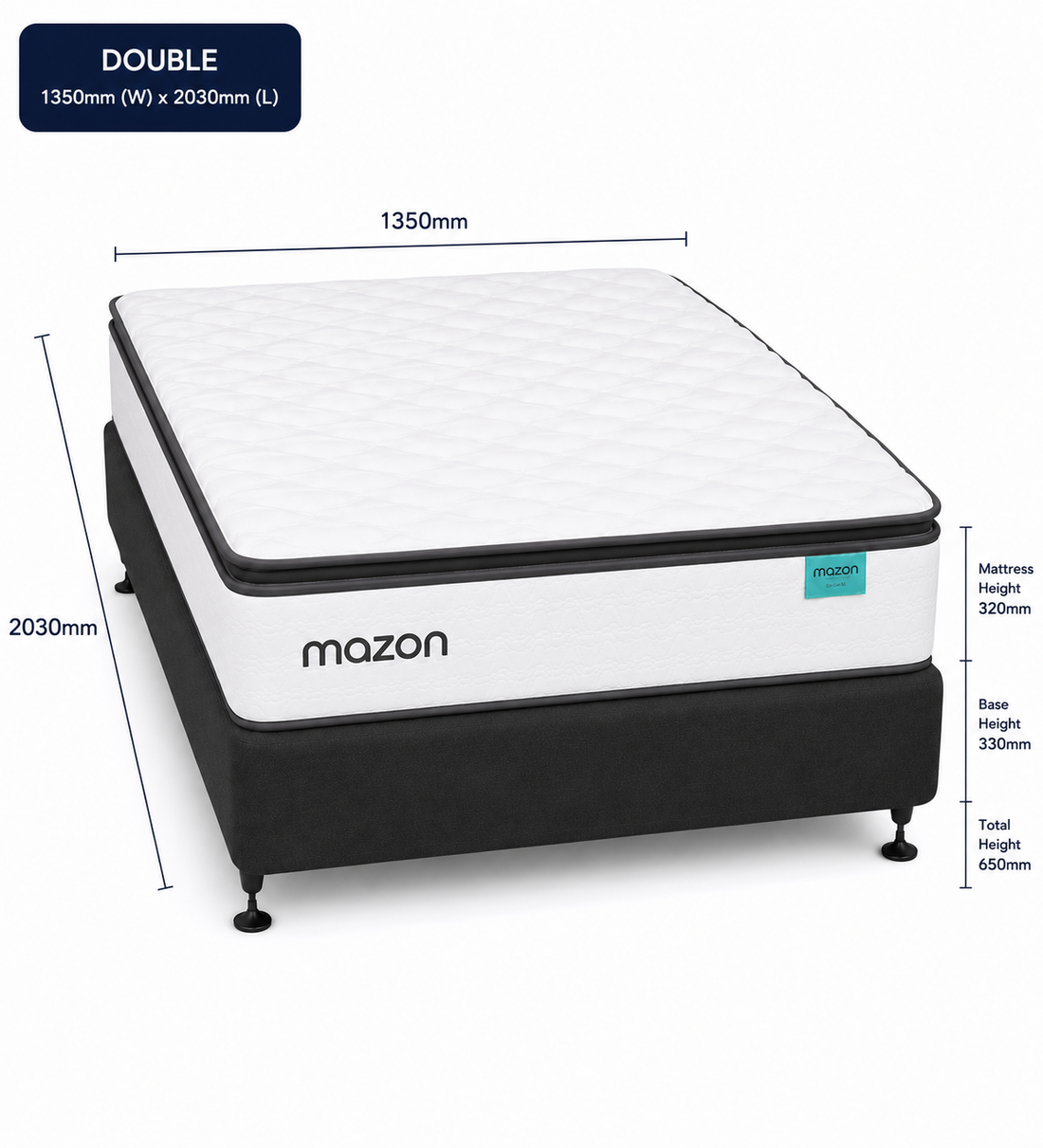 Mazon Eco-Coil S2 Double Bed