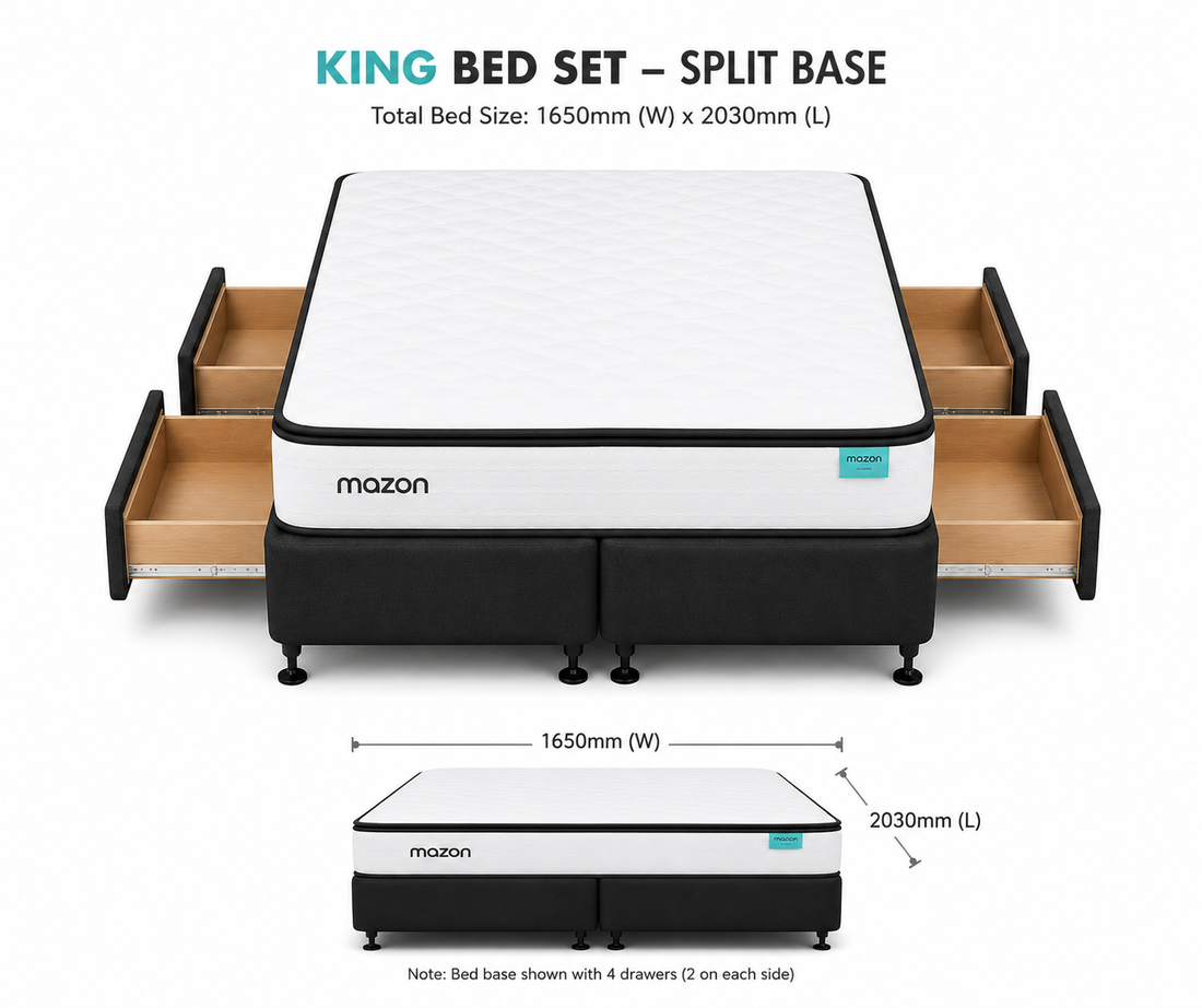 Mazon Eco-coil S2 King bed with drawers