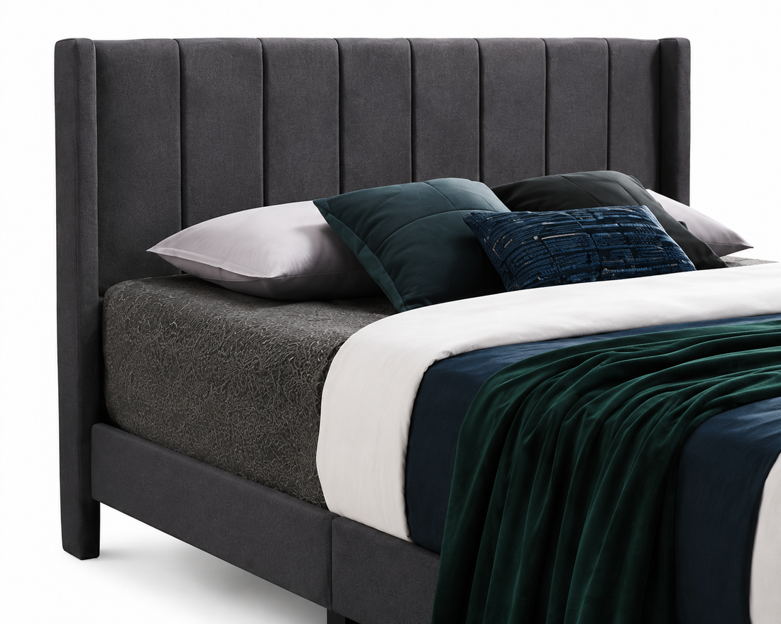 Samson King Bed frame - Charcoal (Clearance)