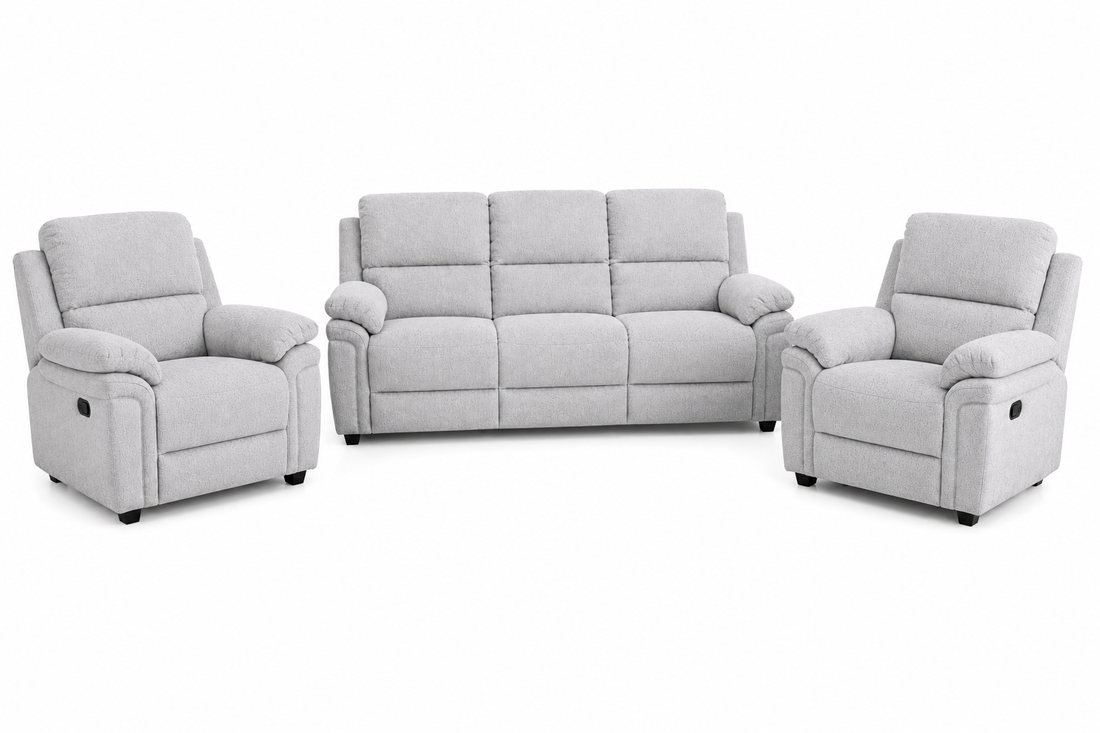 Rockport 3+1+1 Sofabed Lounge Suite - Belfast-41 (Light Grey)