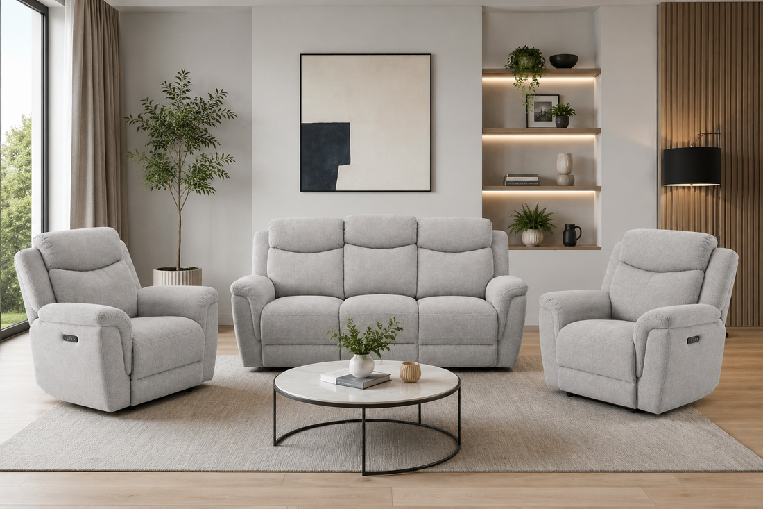 Nash 3+1+1 (Power) Lounge Suite by John Young