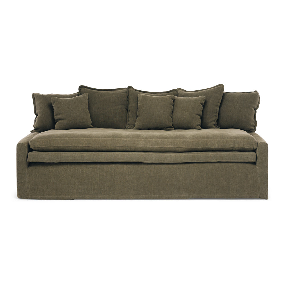 Cloud Daybed Slipcover 3 Seater Sofa (Khaki)