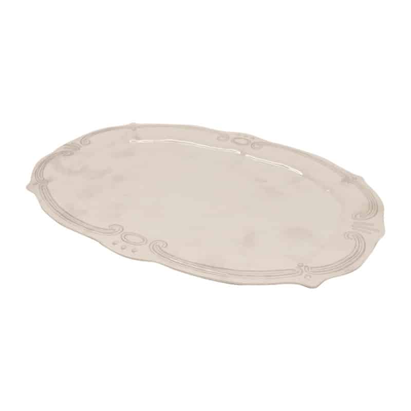 Melamine French Grey Oval Platter 50cm