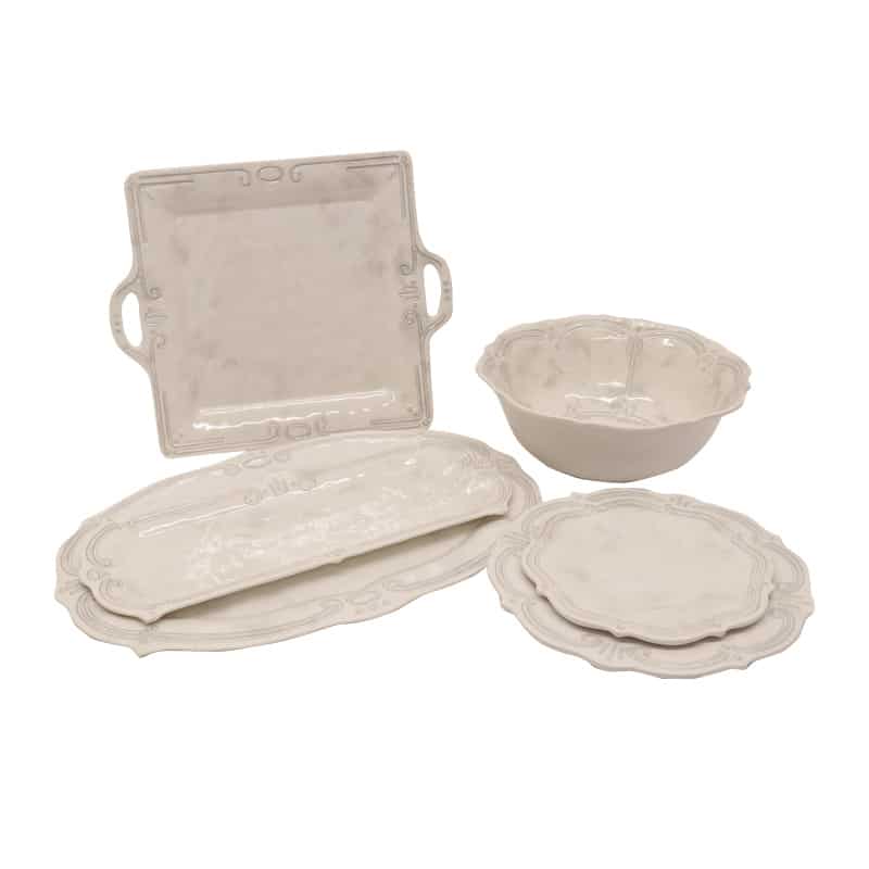 Melamine French Grey Dinner Plate