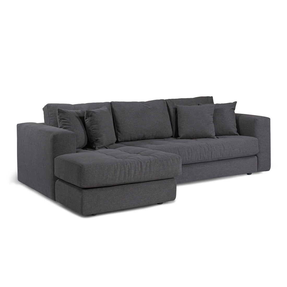Hugo 3 Seater Chaise - Dark Shadow