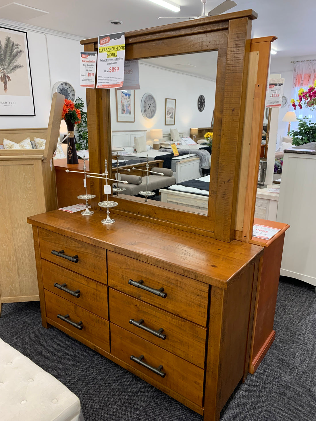 Cobar Dresser & Mirror FLOOR CLEARANCE MODEL