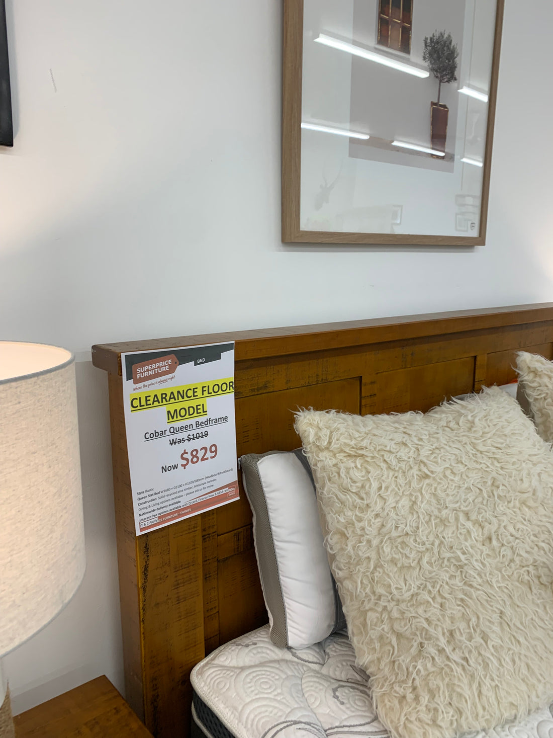 Cobar Queen Slat Bed Frame *Clearance Floor Model*