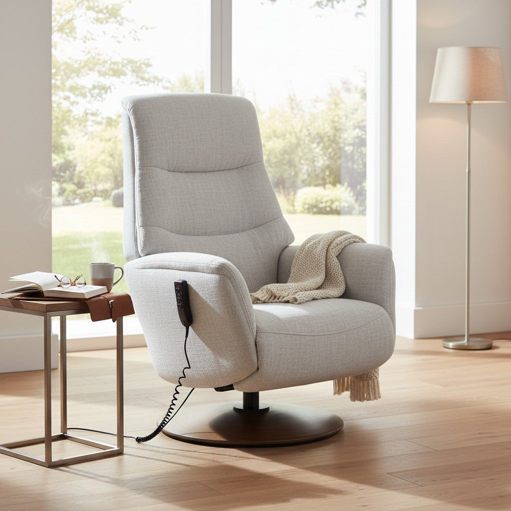 Adelaide Electric Massage Chair - Smoke (Fabric)
