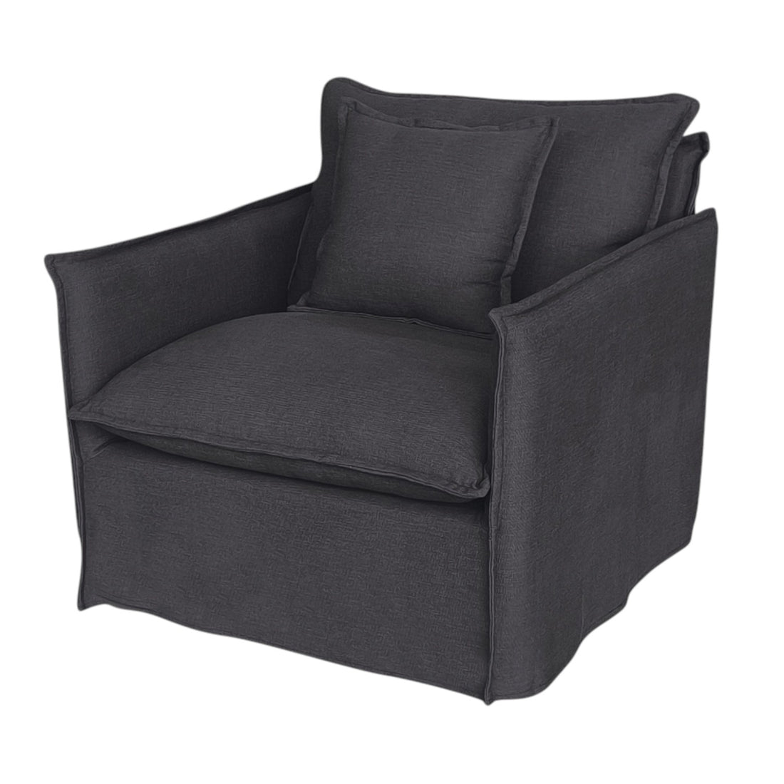 Chantilly Slip Cover Armchair – Charcoal (RFA-KB9070)