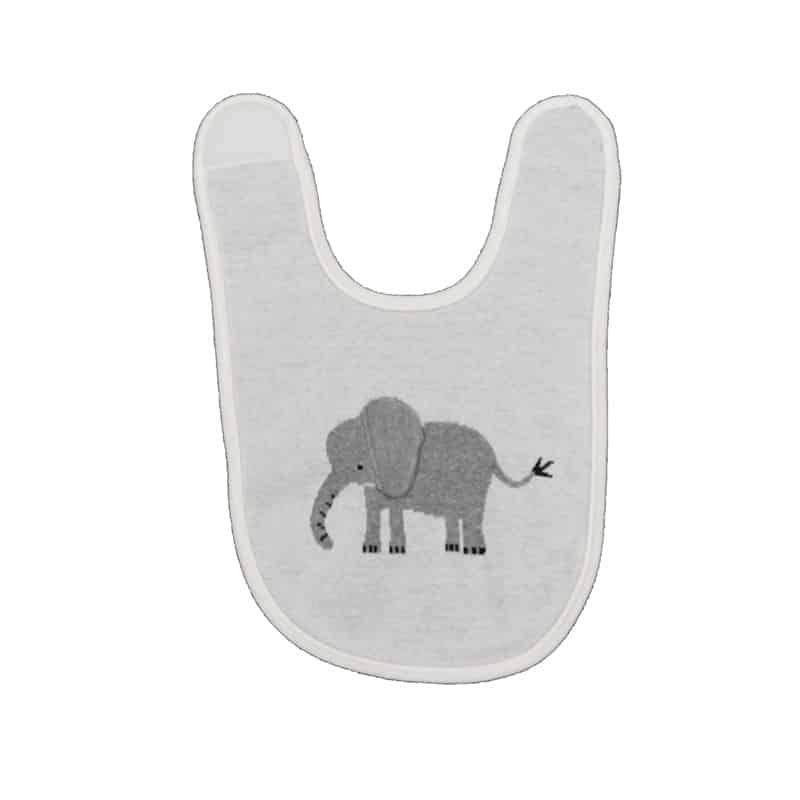 Cotton Elephant 3D Bib