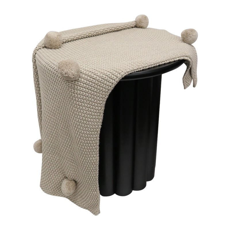 Cotton Baby Throw Pom Pom 80×100