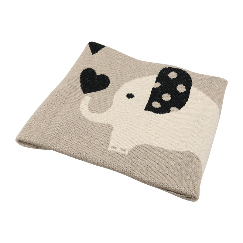 Cotton Baby Throw Elephant 80×100