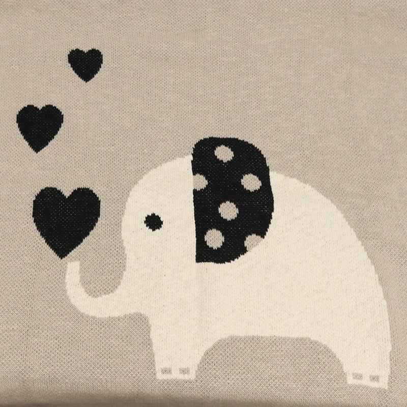 Cotton Baby Throw Elephant 80×100