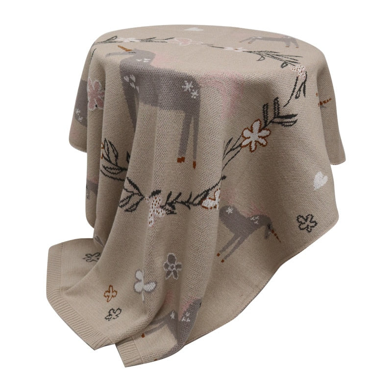 Cotton Baby Throw Unicorn 80×100