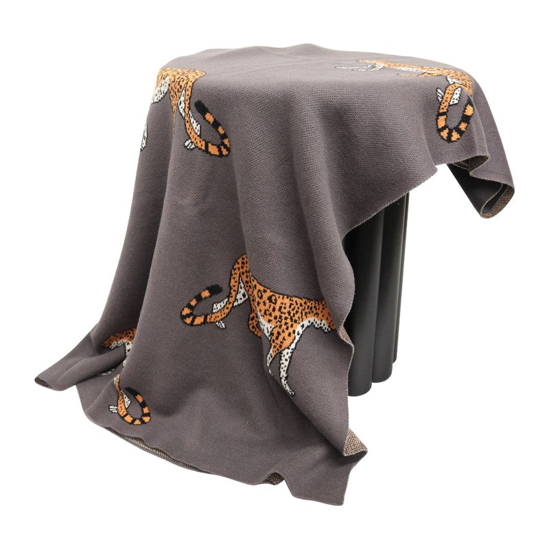Cotton Throw Leopard 125×150
