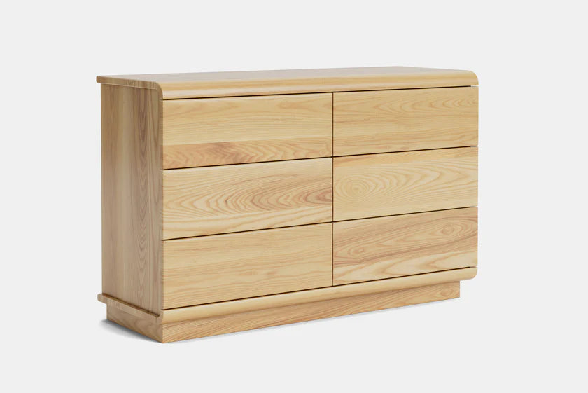 Karamea 6 Drawer Lowboy - Ash (K1306)