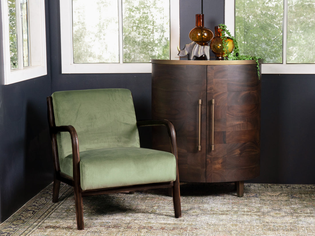 Luca Occasional Chair - Velvet Green