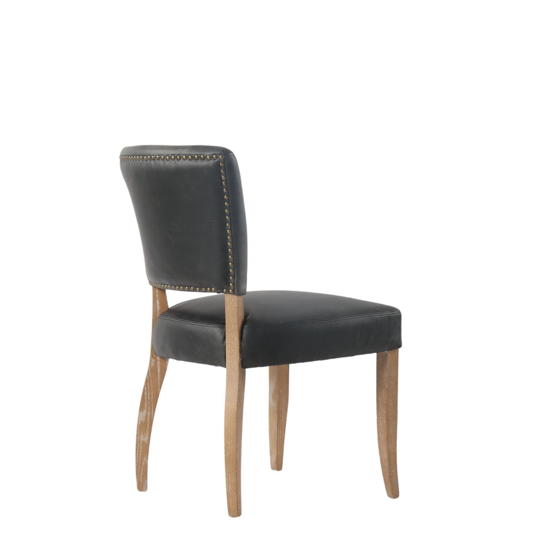 Belle Dining Chair Leather (Black)