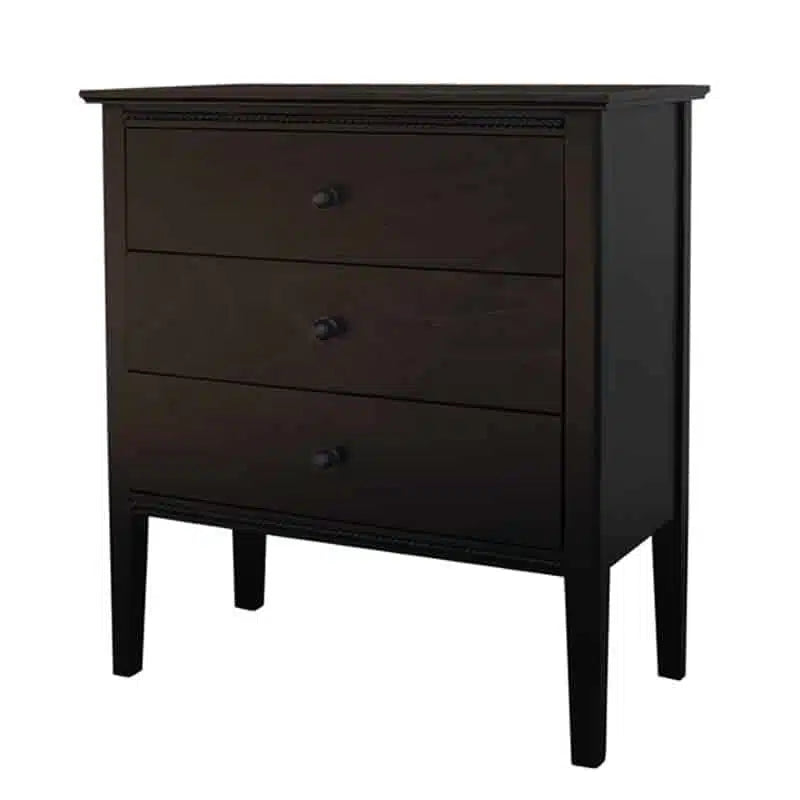Cyrus 3 Drawer Bedside Table (Pearl White)