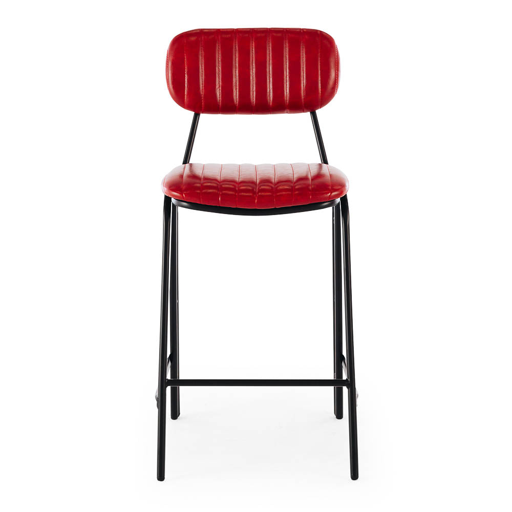 Datsun Barstool Vintage Red PU (Seat Height 65cm)