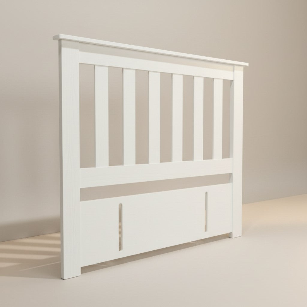 Prime Pinewood Headboard - Single/ King Single - White