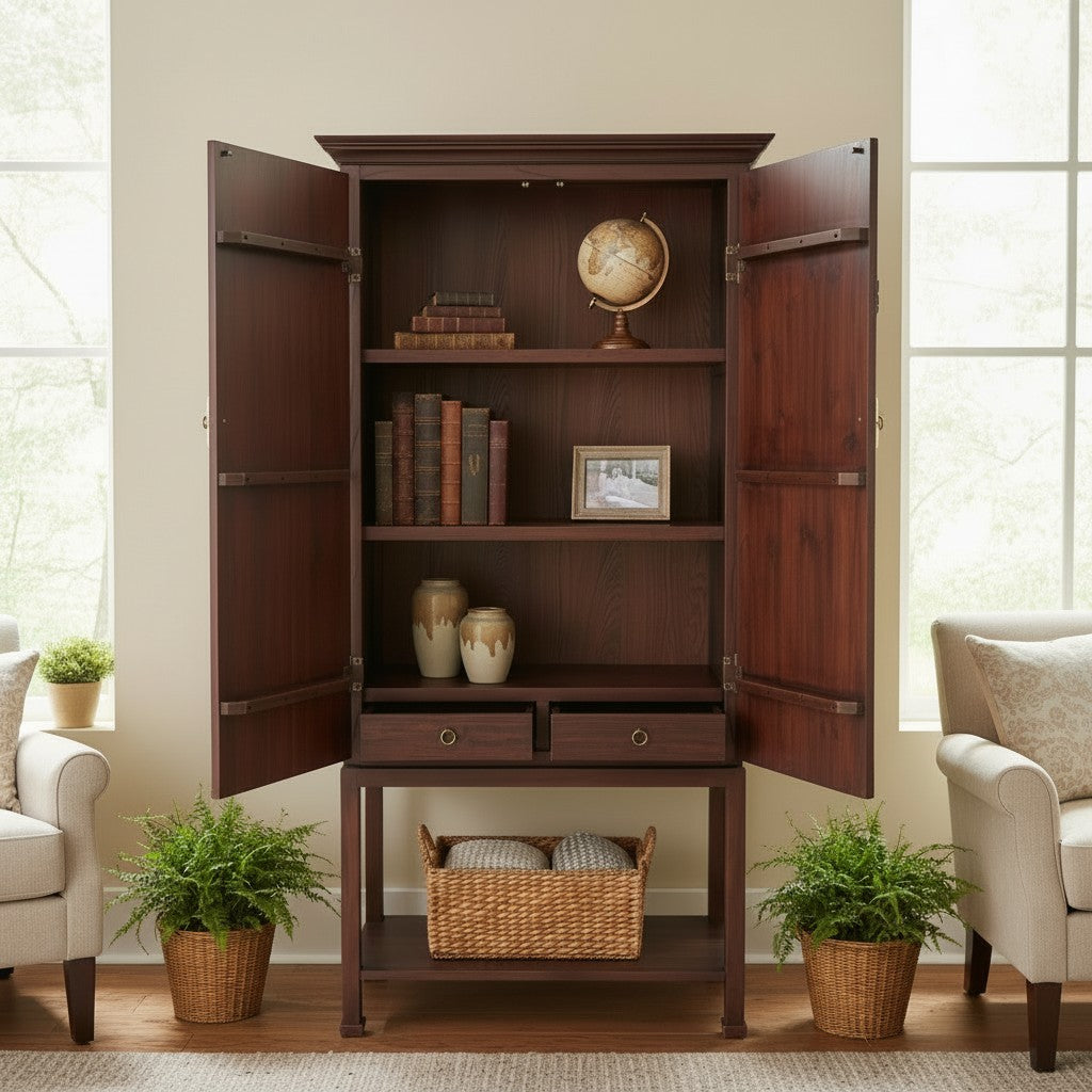 Wentworth Tall Cabinet - ANTIQUE WALNUT (RFA-NJ9009)