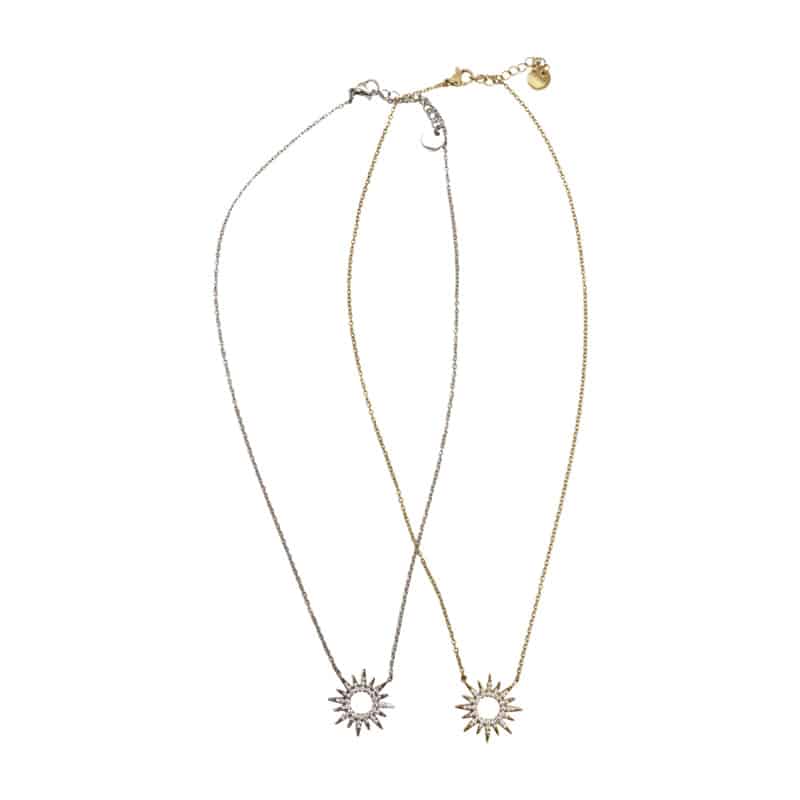 Stainless Steel Starburst Necklace