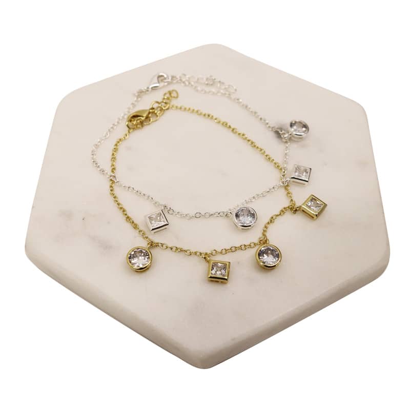 Brass & CZ Bracelet