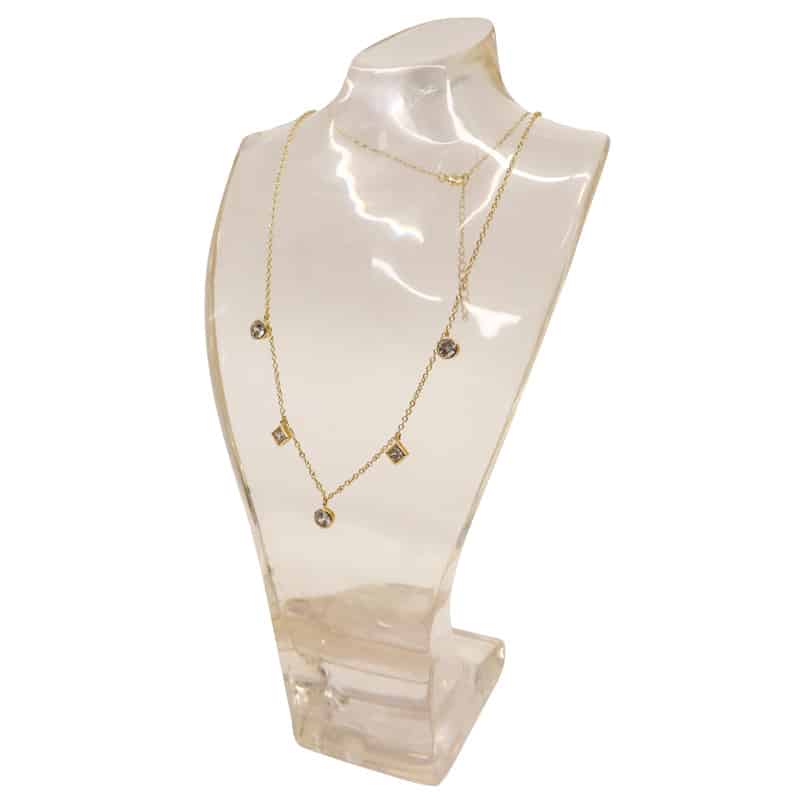 Brass & CZ Necklace