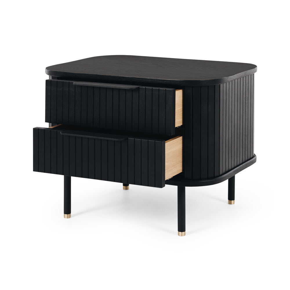 Anders 2Drw Bedside Black Oak