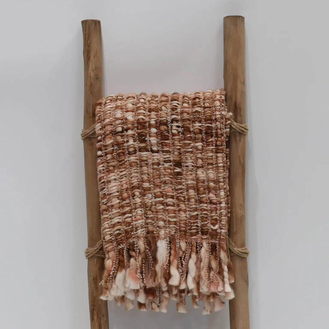 Thick/Thin Throw | Textured Acrylic Blanket 130x170cm - Neutral (LeF SI26-05 CC)