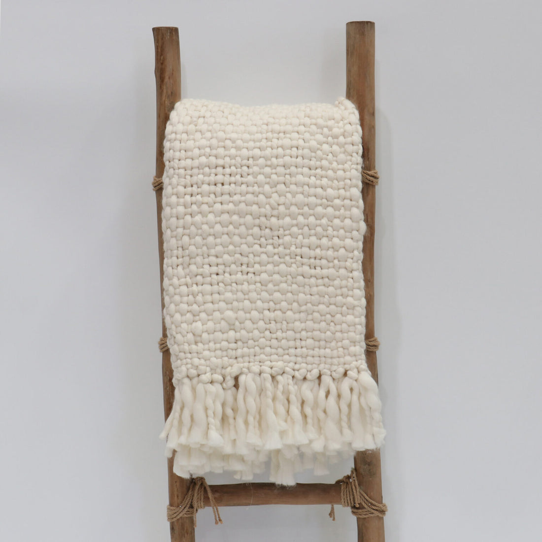 Thick Uni Throw | Soft Acrylic Blanket 130x170cm - Ivory (LeF  SI26-14-IV)