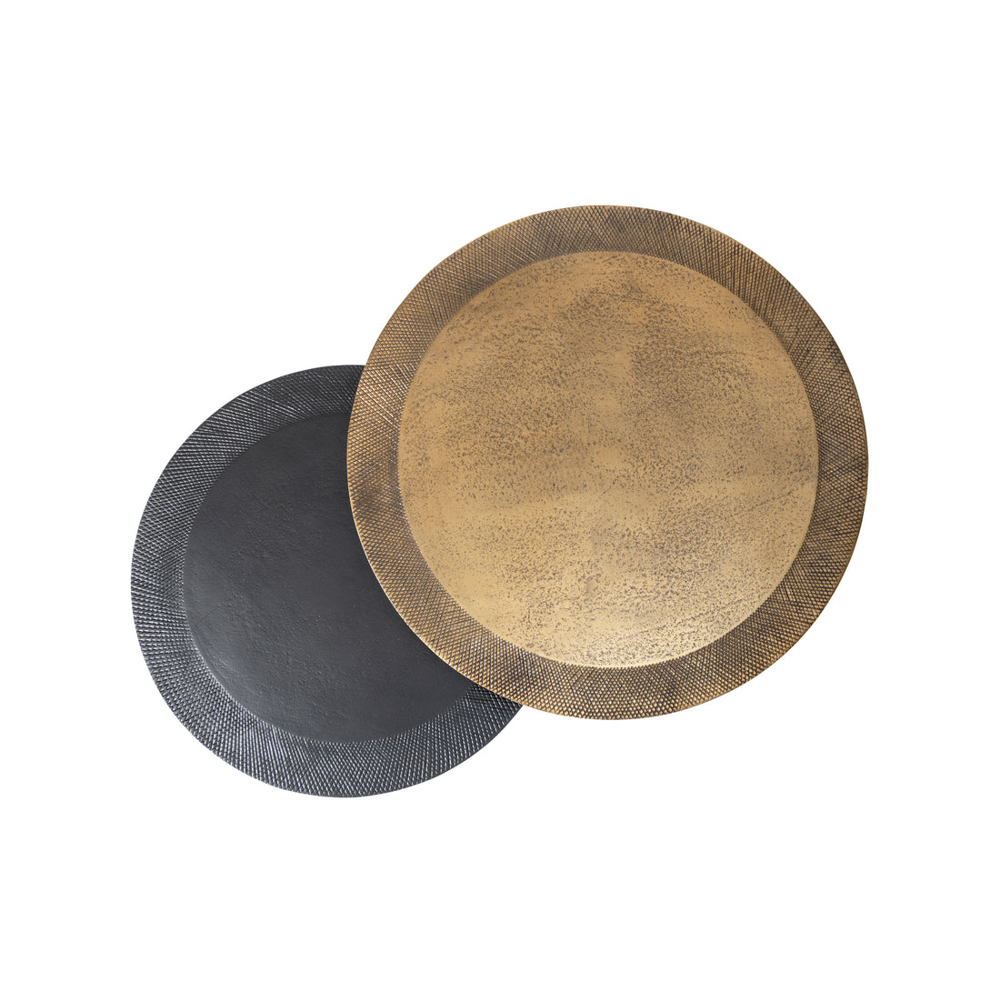 Barcelona Aluminium & Iron Side Table Set | Bronze & Black Set of 2 (LeM SLF20107)