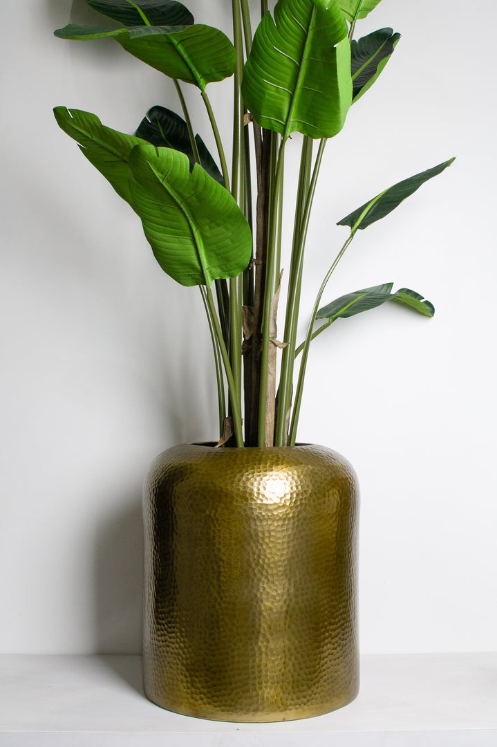 Vienna Aluminium Side Table and Planter - Matte Gold (LeM SLF21009AG)