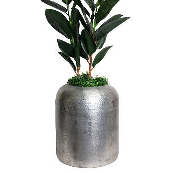 Vienna Aluminium Side Table and Planter - Antique Silver (LeM SLF21009AS)