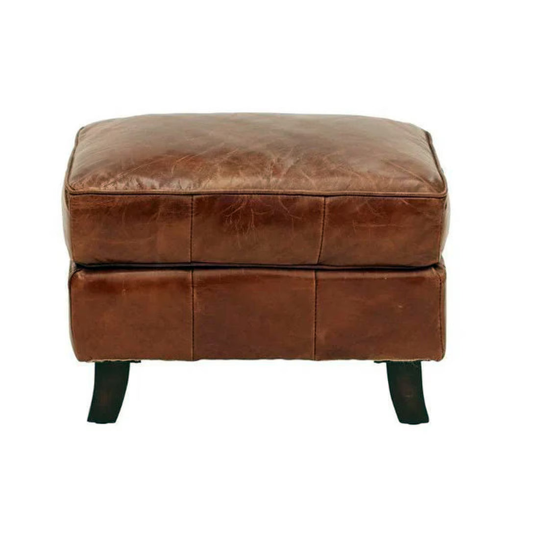 Curved Leg Ottoman Vintage Cigar (AF2005)
