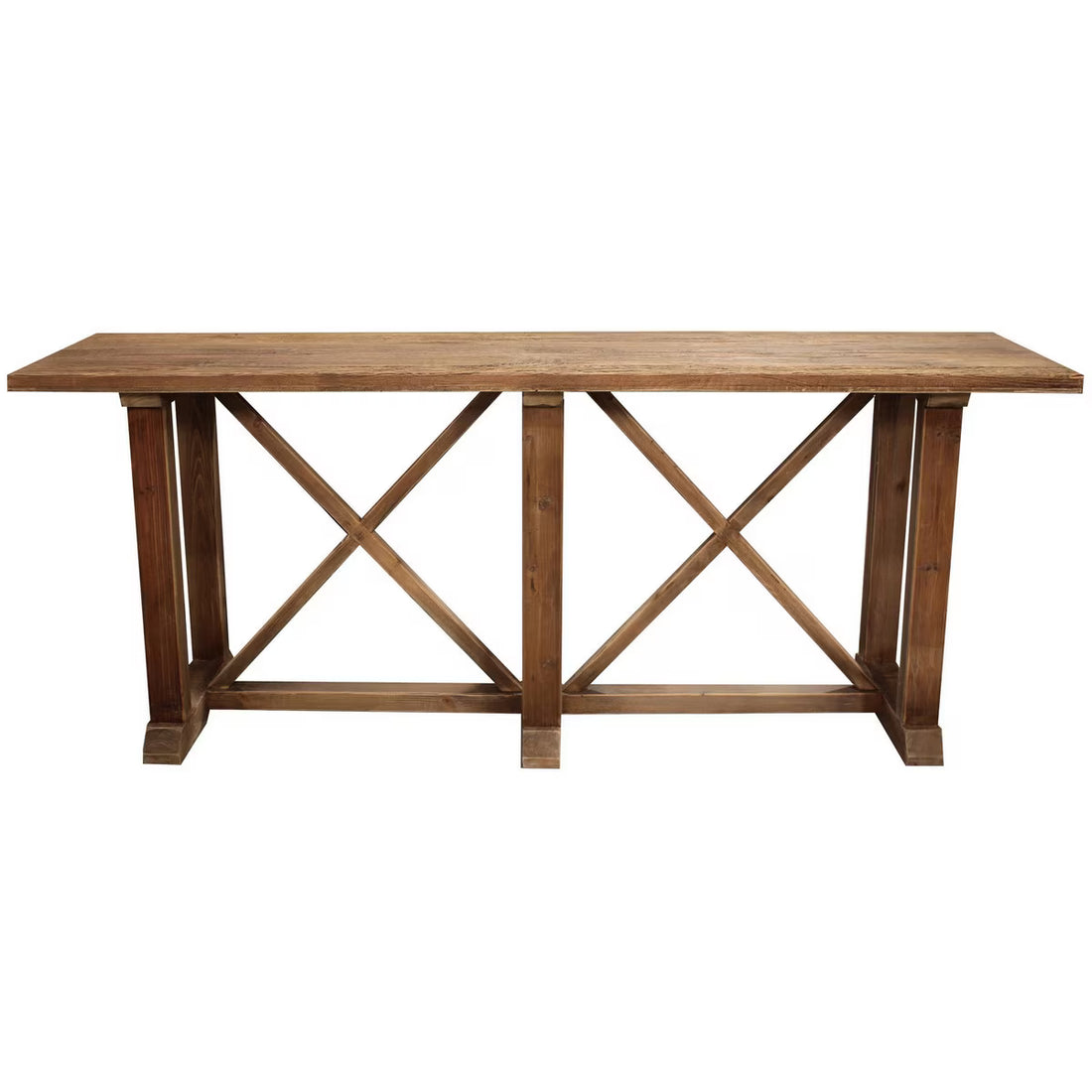 Double X Console Table Reclaimed Oak & Pine – Wooden Console Table 1800mm (CF8133)