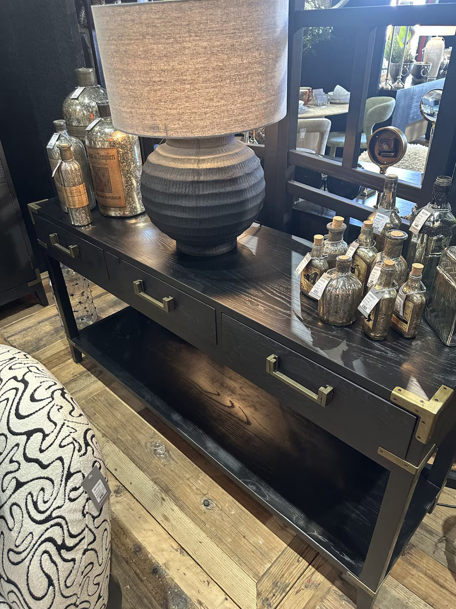 Harlequin Hall Table Old Pine & Metal – Rustic Console Table NZ 1600mm (CF8279)