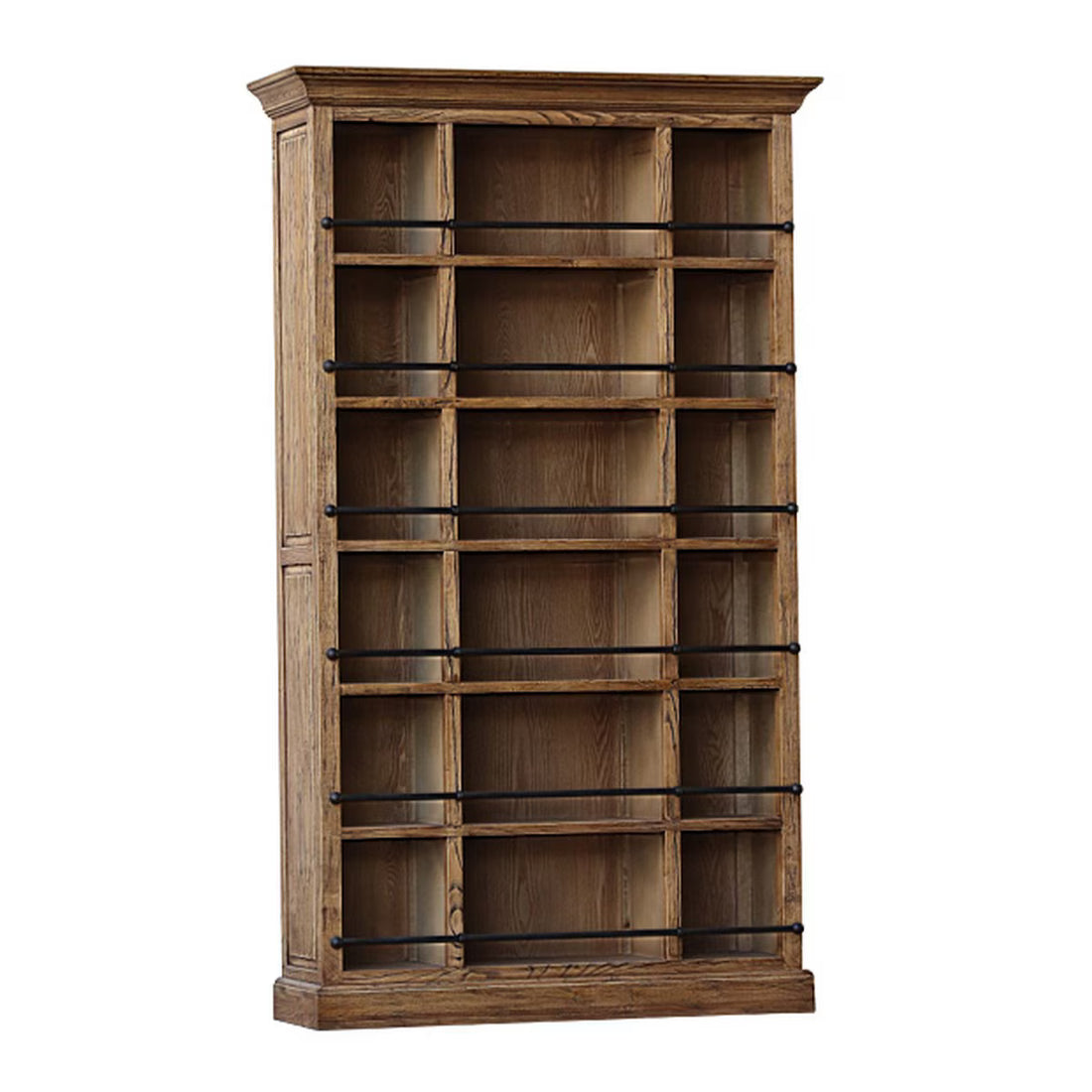 Nomad Bookcase Reclaimed Elm & Iron – Wooden Bookshelf Industrial Style (CF8311)