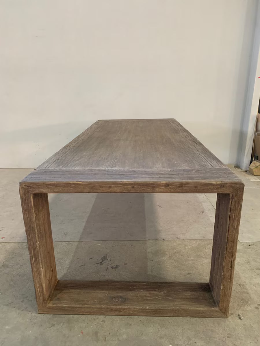 Harvest Dining Table Reclaimed Elm – Large Wooden Dining Table NZ 2440mm (CN8001)