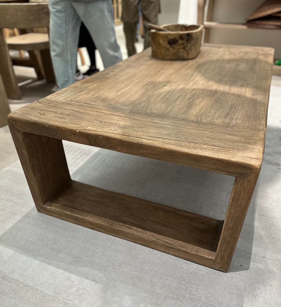 Harvest Coffee Table Reclaimed Elm – Large Wooden Coffee Table NZ 1600mm (CN8003)