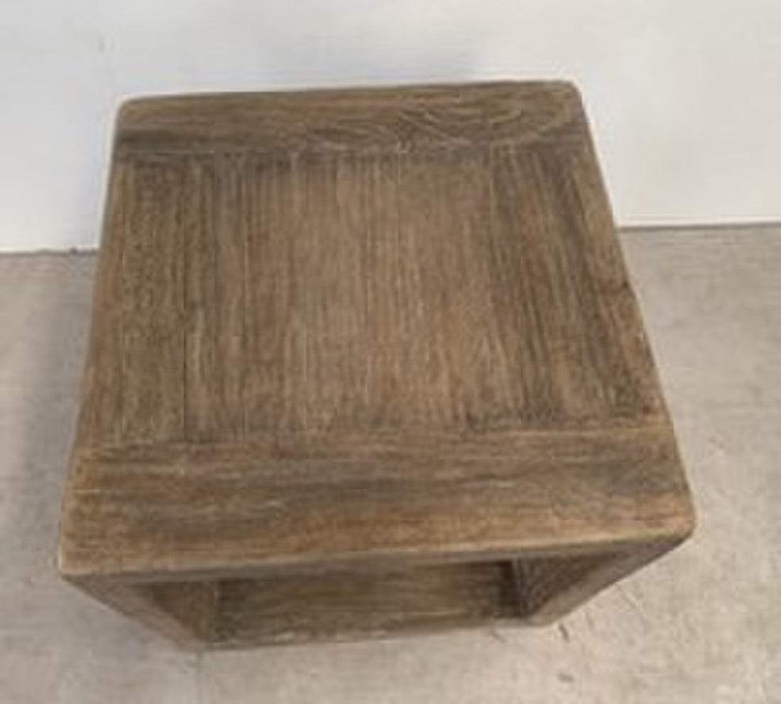 Harvest End Table Reclaimed Elm – Wooden Side Table (CN8004)