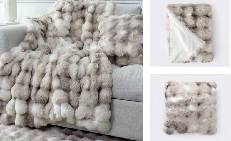 Winter Hare Fur Throw - 150x200cm