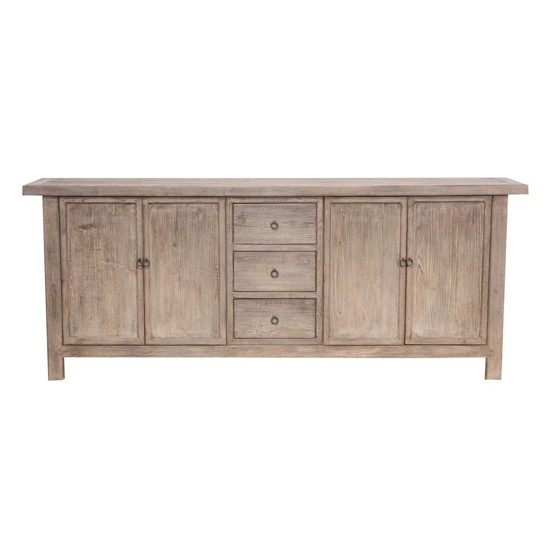 Lotus & Jade 4 Door 3 Drawer Buffet Reclaimed Pine – Large Sideboard 2150mm (G09007)