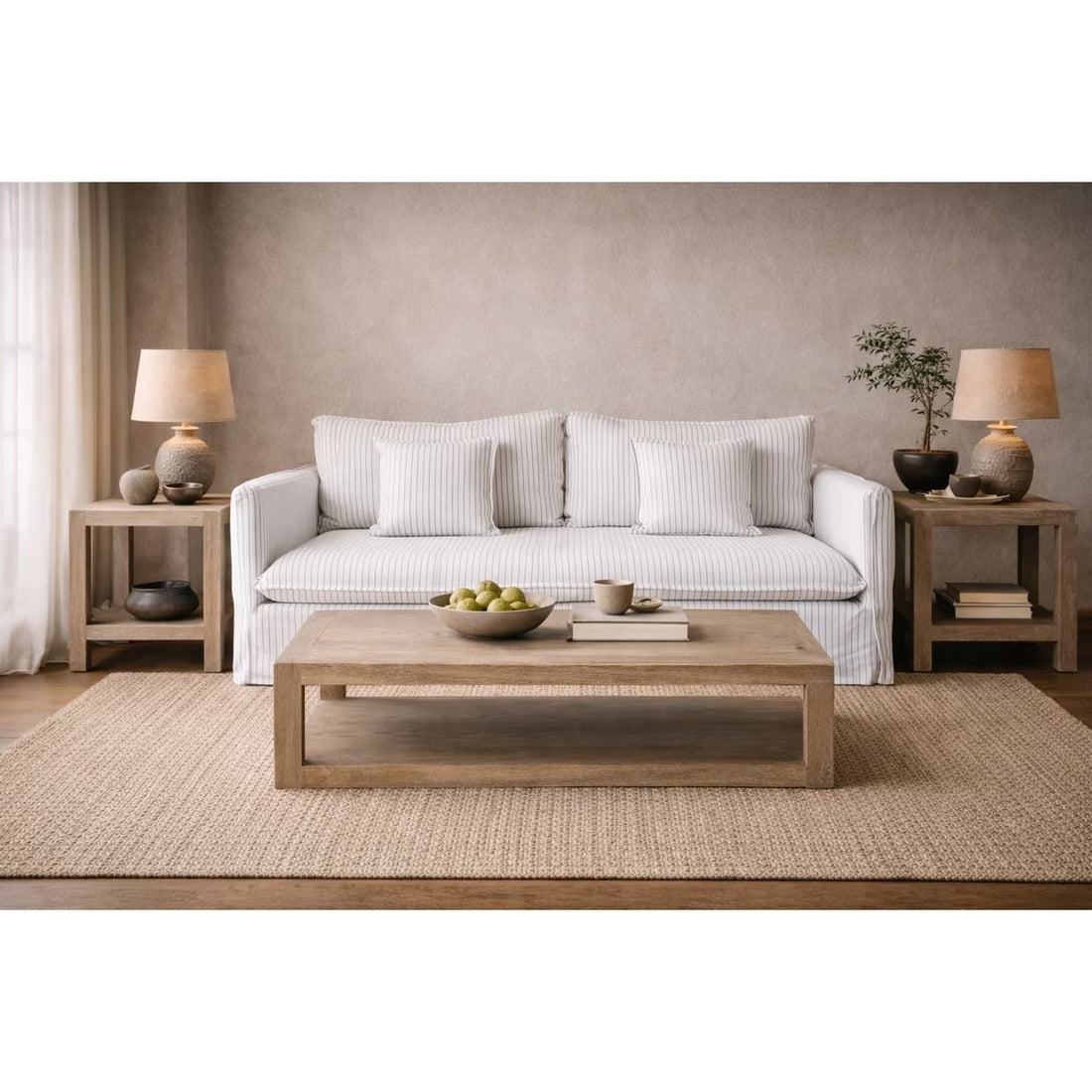Lotus & Jade Coffee Table Ash Wood – Wooden Coffee Table NZ 1530mm (G09013)