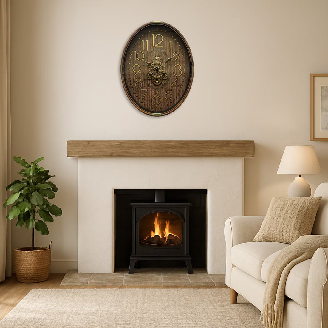 Oval Gear Clock – Industrial Wall Clock (KA8002) RFA