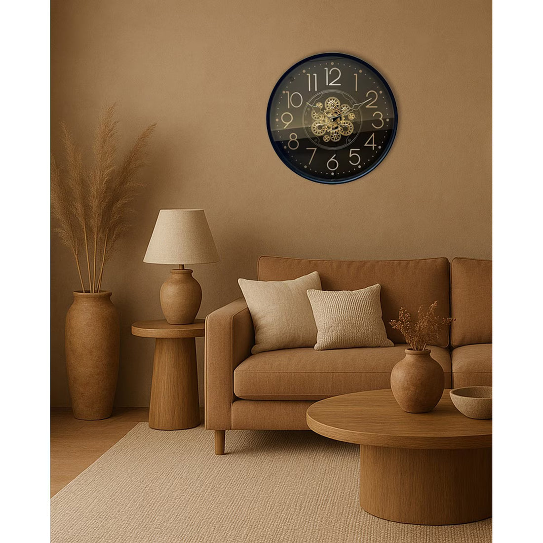 Round Gear Clock 600mm – Industrial Wall Clock (KA8012)